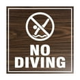 thumbnail image 1 of Square No Diving Sign (Walnut) - Large, 1 of 1