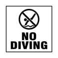 thumbnail image 1 of Square No Diving Sign (White) - Medium, 1 of 1
