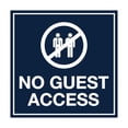 thumbnail image 1 of Square No Guest Access Sign (Navy Blue / White) - Small, 1 of 1