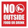 thumbnail image 1 of Square No Outside Food or Drink Wall / Door Sign -Red (Medium), 1 of 1