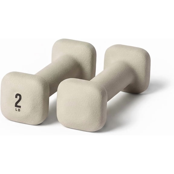 Square Non-Rolling Dumbbells with Anti-Slip Grip Handles, Neoprene Coated Free Weights for Home Gym Strength Training Workout