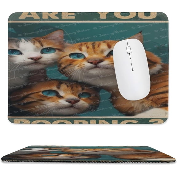 Square Non-Slip Rubber Computer Mouse Mat, Desk Mouse Pad for Gaming Office Laptop Home, Funny Cat Decor, Humor Bathroom Saying, Funny Mouse Pad Gift for Friends 8x10 inch