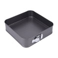thumbnail image 1 of Square Non Stick Springform Cake Pan With Clip Closure Metal Baking Dish Removable Bottom For Easy Release Bakeware Home Decor, 1 of 4