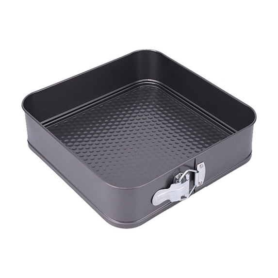 Square Non Stick Springform Cake Pan With Clip Closure Metal Baking Dish Removable Bottom For Easy Release Bakeware Home Decor