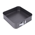 thumbnail image 1 of Square Non Stick Springform Cake Pan with Clip Closure - Metal Baking Dish with Removable Bottom for Effortless Release and Cakes, 1 of 4