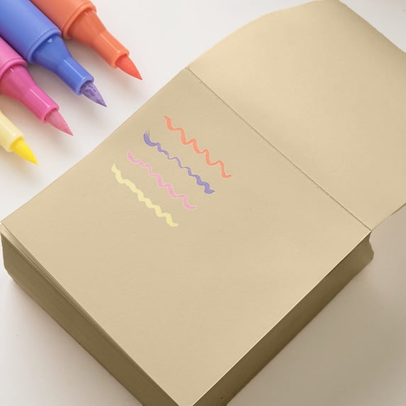 Square Note Pad - Extra Thick 400 Sheets Tearable Blank Memo Pad, Small Khaki & White Notepad for Office Notes, Meeting Shorthand, Drafts, Lists, 3.15 x 3.15 in