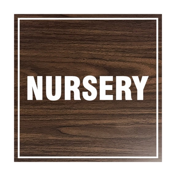 Square Nursery Sign (Walnut) - Medium