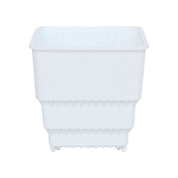 Square Nursery Succulent Pots, Square Orchid Pot, Square Flower Pot 2.4 Inch, Root Control Planting Pots, Plastic Plant Pot for Home Balcony Orchids, Water Moss, Spider Plants,Black/White