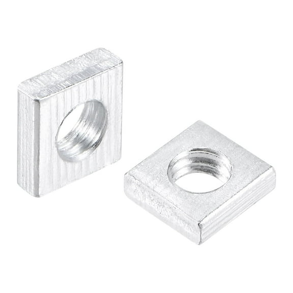 Square Nuts, M6x10mmx3mm Zinc-Plated Metric Coarse Thread Assortment Kit, 25pcs