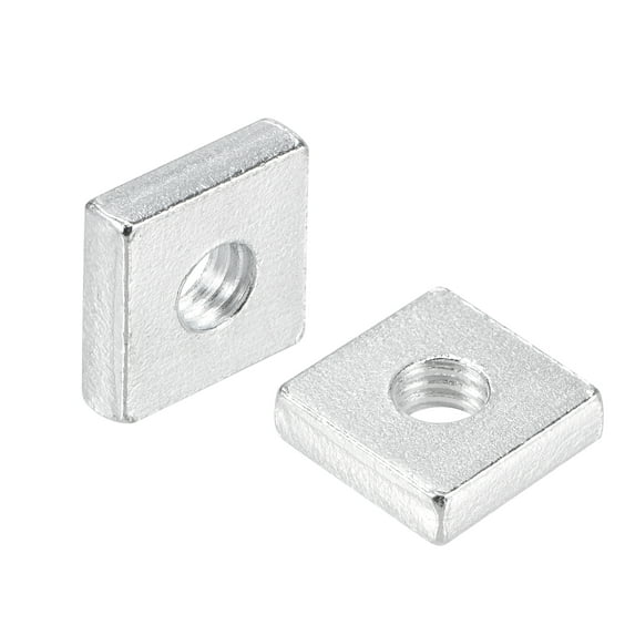 Square Nuts, M6x14mmx4mm Zinc-Plated Metric Coarse Thread Assortment Kit, 25pcs