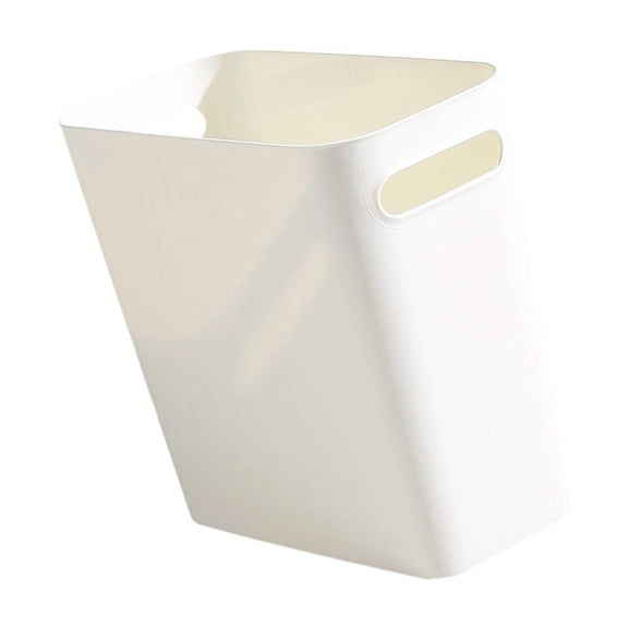 Square Open Top Waste Bin Thick PP Plastic Trash Can Lidless Garbage Bin For Living Room Bathroom Kitchen and Offices