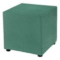 thumbnail image 1 of Square Ottoman Cover 18x18x18inch Polyester Ottoman Slipcovers, Green, 1 of 6