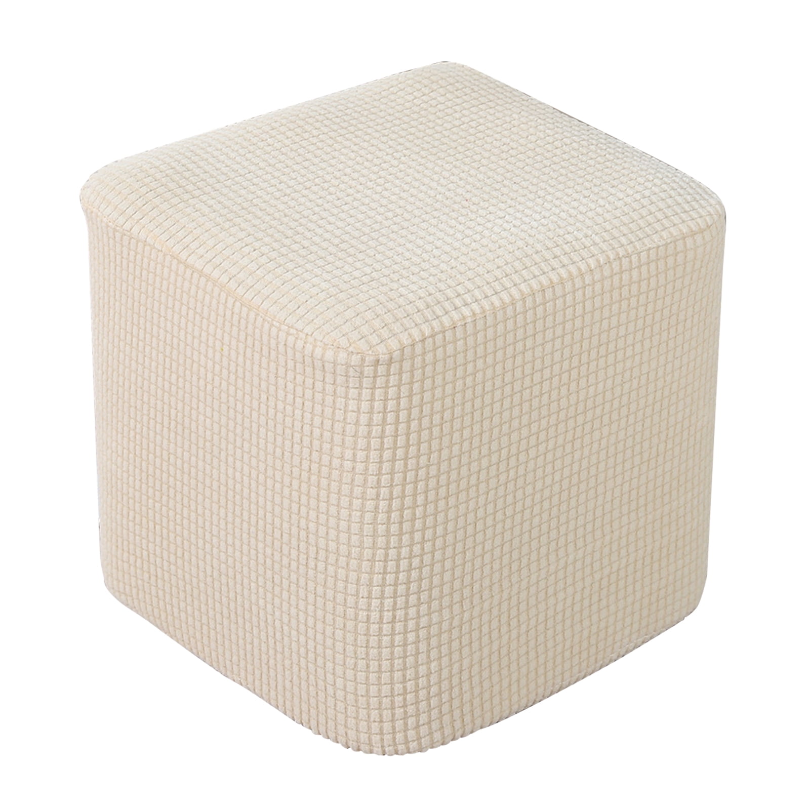 Square Ottoman Covers Removable Stretch Storage Ottoman Slipcover