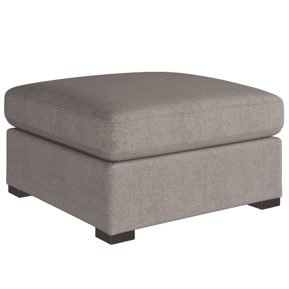 Square Ottoman in Latte Brown, 34" x 34" x 19.5", Sturdy 250 lbs Capacity, Multi-Functional Footrest, Extra Seat, or Coffee Table Alternative, Fully Assembled