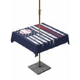 thumbnail image 1 of Square Outdoor Tablecloth with Umbrella Hole American Flag Outside Table Cloth Waterproof Patio Table Cover US Flag Baseball Stars Navy Blue Zipper Tablecloths for Picnic Party Camping 54x54 Inch, 1 of 8