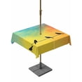 thumbnail image 1 of Square Outdoor Tablecloth with Umbrella Hole Bird Line Abstract Outside Table Cloth Waterproof Patio Table Cover Orange Blue Ombre Silhouette Zipper Tablecloths for Picnic Party Camping 60x60 Inch, 1 of 8