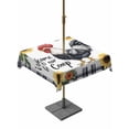 thumbnail image 1 of Square Outdoor Tablecloth with Umbrella Hole Black White Retro Rooster Outside Table Cloth Waterproof Patio Table Cover Sunflower Farmhouse Checkered Zipper Tablecloths for Picnic Camping 54x54 Inch, 1 of 8