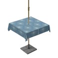 thumbnail image 1 of Square Outdoor Tablecloth with Umbrella Hole Blue Dotted Lines Outside Table Cloth Waterproof Patio Table Cover Geometric Abstract Art Zipper Tablecloths for Picnic Party Camping 60x60 Inch, 1 of 8