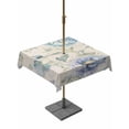 thumbnail image 1 of Square Outdoor Tablecloth with Umbrella Hole Blue Purple Peony Outside Table Cloth Waterproof Patio Table Cover Vintage Floral Botanical Zipper Tablecloths for Picnic Party Camping 54x54 Inch, 1 of 8