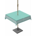 thumbnail image 1 of Square Outdoor Tablecloth with Umbrella Hole Bluish Green Greek Key Outside Table Cloth Waterproof Patio Table Cover Geometric Greece Ancient Farmhouse Geo Zipper Tablecloths for Picnic 60x60 Inch, 1 of 8