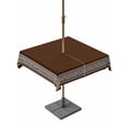 thumbnail image 1 of Square Outdoor Tablecloth with Umbrella Hole Coffee Brown Greek Key Outside Table Cloth Waterproof Patio Table Cover Geometric Greece Ancient Farmhouse Geo Zipper Tablecloths for Picnic 60x60 Inch, 1 of 8