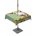 thumbnail image 1 of Square Outdoor Tablecloth with Umbrella Hole Cow Sunflowers Outside Table Cloth Waterproof Patio Table Cover Farmhouse Pastoral Animals Flowers Plants Zipper Tablecloths for Picnic Camping 60x60 Inch, 1 of 8