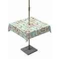 thumbnail image 1 of Square Outdoor Tablecloth with Umbrella Hole Easter Bunny Outside Table Cloth Waterproof Patio Table Cover Spring Easter Eggs Botanical Green Striped Zipper Tablecloths for Picnic Camping 54x54 Inch, 1 of 8