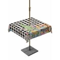 thumbnail image 1 of Square Outdoor Tablecloth with Umbrella Hole Easter Gnomes Outside Table Cloth Waterproof Patio Table Cover Spring Watercolor Bunny Tulip Black Plaid Zipper Tablecloths for Picnic Camping 54x54 Inch, 1 of 8