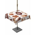 thumbnail image 1 of Square Outdoor Tablecloth with Umbrella Hole Fall Maple Leaf Football Outside Table Cloth Waterproof Patio Table Cover Autumn Farmhouse Vintage Zipper Tablecloths for Picnic Party Camping 54x54 Inch, 1 of 8