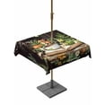 thumbnail image 1 of Square Outdoor Tablecloth with Umbrella Hole Forest Frog Outside Table Cloth Waterproof Patio Table Cover Green Botanical Mushroom Butterfly Black Zipper Tablecloths for Picnic Camping 60x60 Inch, 1 of 8