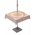 thumbnail image 1 of Square Outdoor Tablecloth with Umbrella Hole Golden Crown Outside Table Cloth Waterproof Patio Table Cover Pink Cartoon Funny Geometric Plaid Art Zipper Tablecloths for Picnic Camping 60x60 Inch, 1 of 8