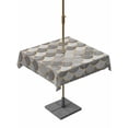 thumbnail image 1 of Square Outdoor Tablecloth with Umbrella Hole Grey Fish Scale Outside Table Cloth Waterproof Patio Table Cover Modern Geometric Gold Abstract Moroccan Zipper Tablecloths for Picnic Camping 54x54 Inch, 1 of 8
