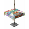 thumbnail image 1 of Square Outdoor Tablecloth with Umbrella Hole Happy Birthday Outside Table Cloth Waterproof Patio Table Cover Colorful Balloon Ribbon Cake Zipper Tablecloths for Picnic Party Camping 60x60 Inch, 1 of 8