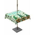 thumbnail image 1 of Square Outdoor Tablecloth with Umbrella Hole Happy St. Patrick's Day Outside Table Cloth Waterproof Patio Table Cover Green Gnomes Lucky Leaves Clovers Zipper Tablecloths for Picnic 54x54 Inch, 1 of 8