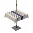 thumbnail image 1 of Square Outdoor Tablecloth with Umbrella Hole Midnight Blue Striped Outside Table Cloth Waterproof Patio Table Cover Beige Geometric Modern Art Zipper Tablecloths for Picnic Party Camping 60x60 Inch, 1 of 8