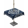 thumbnail image 1 of Square Outdoor Tablecloth with Umbrella Hole Navy Blue Outside Table Cloth Waterproof Patio Table Cover Vintage Tribal Abstract Geometric Tie Dye Art Zipper Tablecloths for Picnic Camping 60x60 Inch, 1 of 8