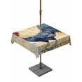 thumbnail image 1 of Square Outdoor Tablecloth with Umbrella Hole Navy Blue Rooster Outside Table Cloth Waterproof Patio Table Cover Vintage Watercolor Animals Zipper Tablecloths for Picnic Party Camping 60x60 Inch, 1 of 8