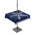 thumbnail image 1 of Square Outdoor Tablecloth with Umbrella Hole Navy Blue Starfish Coastal Table Cloth Waterproof Patio Table Cover Nautical Seaside Farmhouse Striped Zipper Tablecloths for Picnic Camping 54x54 Inch, 1 of 8