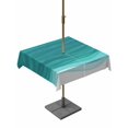 thumbnail image 1 of Square Outdoor Tablecloth with Umbrella Hole Ombre Turquoise Waves Outside Table Cloth Waterproof Patio Table Cover Abstract Art Gradient Modern Zipper Tablecloths for Picnic Party Camping 54x54 Inch, 1 of 8
