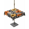 thumbnail image 1 of Square Outdoor Tablecloth with Umbrella Hole Orange Yellow Black Botanical Outside Table Cloth Waterproof Patio Table Cover Modernism Floral Spring Zipper Tablecloths for Picnic Camping 54x54 Inch, 1 of 8