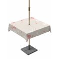 thumbnail image 1 of Square Outdoor Tablecloth with Umbrella Hole Pink Cherry Floral Outside Table Cloth Waterproof Patio Table Cover Modern Art Falling Petals Burlap Zipper Tablecloths for Picnic Camping 60x60 Inch, 1 of 8