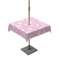 thumbnail image 1 of Square Outdoor Tablecloth with Umbrella Hole Pink Coastal Outside Table Cloth Waterproof Patio Table Cover Nautical Starfish Coral Shell Summer Ocean Zipper Tablecloths for Picnic Camping 54x54 Inch, 1 of 8