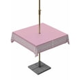 thumbnail image 1 of Square Outdoor Tablecloth with Umbrella Hole Pink Greek Key Outside Table Cloth Waterproof Patio Table Cover Geometric Greece Ancient Farmhouse Geo Zipper Tablecloths for Picnic Camping 60x60 Inch, 1 of 8