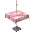 thumbnail image 1 of Square Outdoor Tablecloth with Umbrella Hole Pink Shell Coastal Outside Table Cloth Waterproof Patio Table Cover Nautical Ocean Summer Beach Zipper Tablecloths for Picnic Party Camping 60x60 Inch, 1 of 8