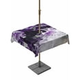 thumbnail image 1 of Square Outdoor Tablecloth with Umbrella Hole Purple Black Geometric Outside Table Cloth Waterproof Patio Table Cover Modern Abstract Crystals Artwork Zipper Tablecloths for Picnic Camping 54x54 Inch, 1 of 8