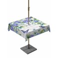 thumbnail image 1 of Square Outdoor Tablecloth with Umbrella Hole Purple Hydrangea Outside Table Cloth Waterproof Patio Table Cover Spring Eucalyptus Butterfly Grey Plaid Zipper Tablecloths for Picnic Camping 54x54 Inch, 1 of 8
