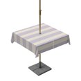 thumbnail image 1 of Square Outdoor Tablecloth with Umbrella Hole Purple Striped Outside Table Cloth Waterproof Patio Table Cover Classic Minimalism Horizontal Stripes Zipper Tablecloths for Picnic Camping 54x54 Inch, 1 of 8
