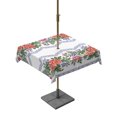 thumbnail image 1 of Square Outdoor Tablecloth with Umbrella Hole Red Roses Floral Outside Table Cloth Waterproof Patio Table Cover Farmhouse Botanical Flowers Zipper Tablecloths for Picnic Party Camping 60x60 Inch, 1 of 8