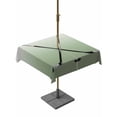 thumbnail image 1 of Square Outdoor Tablecloth with Umbrella Hole Sage Green Ombre Outside Table Cloth Waterproof Patio Table Cover Black Hockey Sticks Minimalist Style Zipper Tablecloths for Picnic Camping 60x60 Inch, 1 of 8