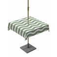 thumbnail image 1 of Square Outdoor Tablecloth with Umbrella Hole Sage Green Striped Outside Table Cloth Waterproof Patio Table Cover Modern Waves Abstract Water Ripple Zipper Tablecloths for Picnic Camping 60x60 Inch, 1 of 8